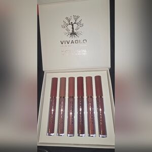 Matte Lip Gloss Set - Neutral Brown & Mauve Shades